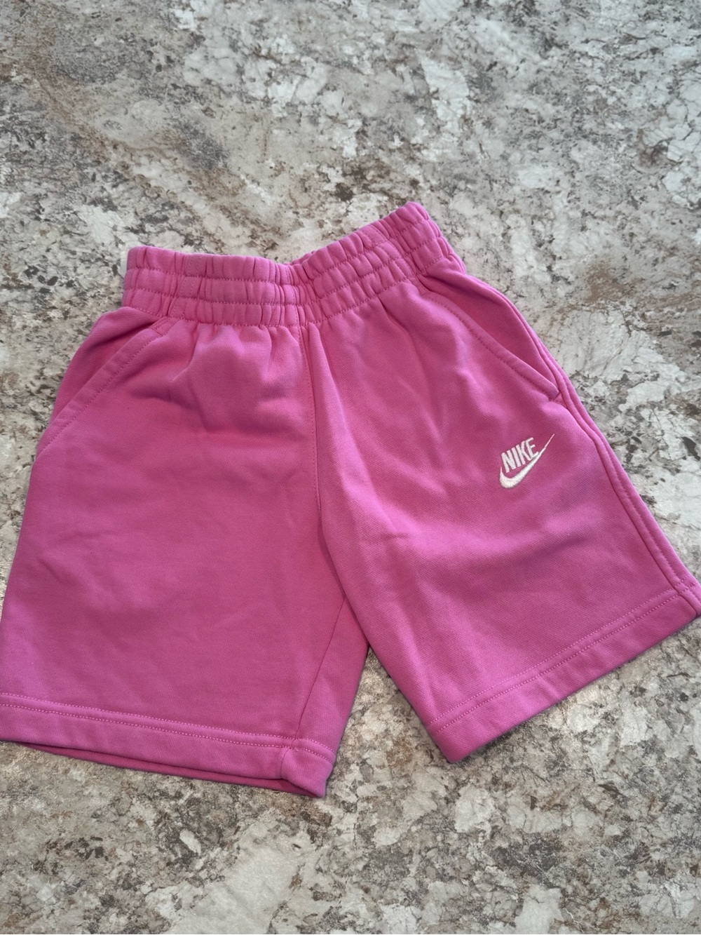 Nike Kids Bright Pink Elastic Waist Athletic Shorts